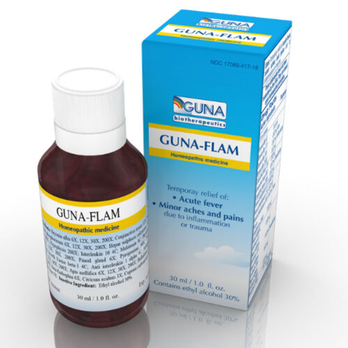 GUNA Flam Homeopathic Medicine for Acute fever, minor aches and pains