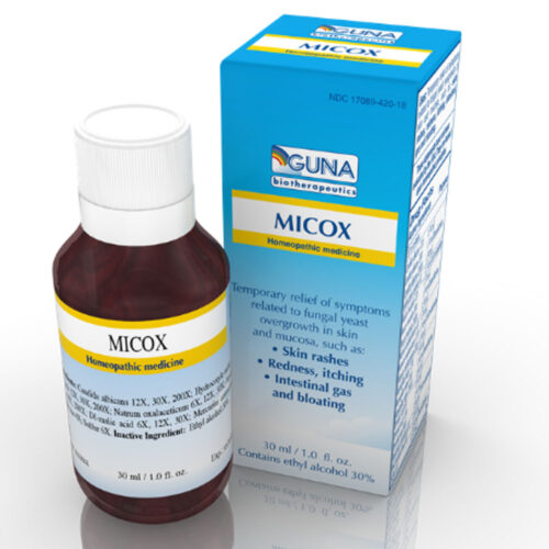 Micox Homeopathic Medicine for Skin rashes, itching, and bloating