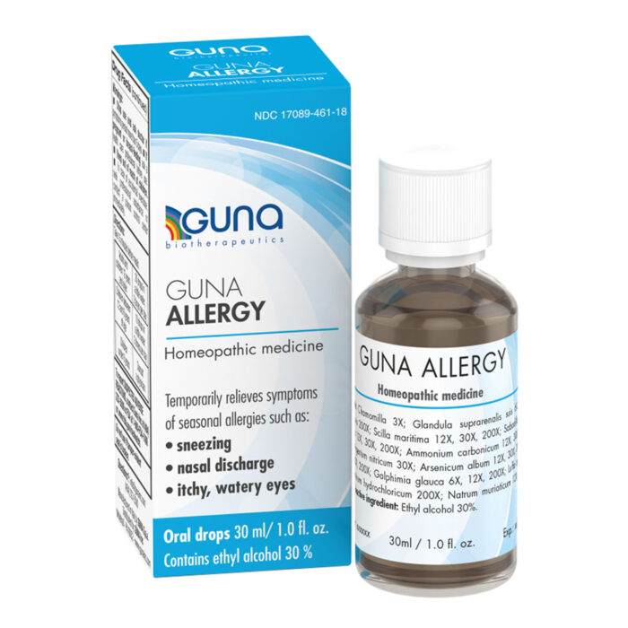 Medicina homeopática para la alergia GUNA para estornudos, secreción nasal y ojos llorosos y con picazón