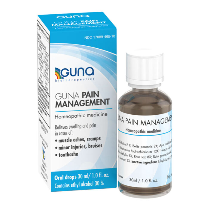 GUNA Pain Management Medicamento homeopático para dolores musculares, calambres y más
