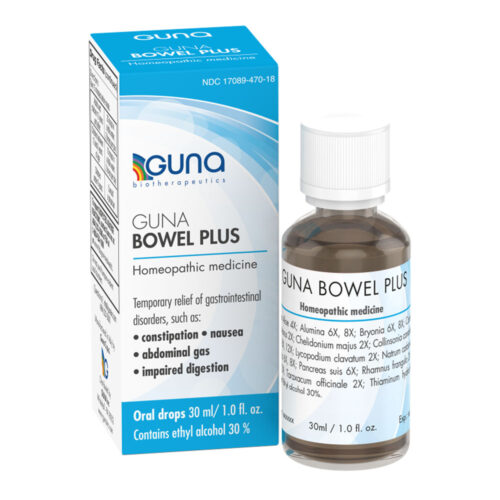 GUNA Bowel Plus - Homeopathic medicine for constipation, nausea, abdominal gas, and impaired digestion