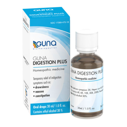 GUNA Digestion Plus - Homeopathic Medicine for drowsiness, nausea, and constipation