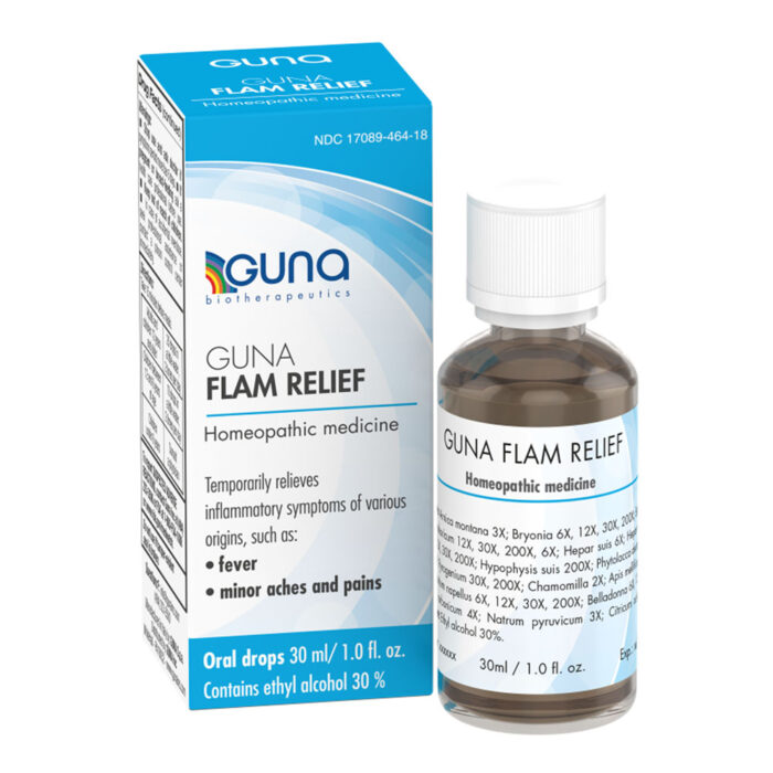 GUNA Flam Relief Homeopathic Medicine for fever and minor aches and pains