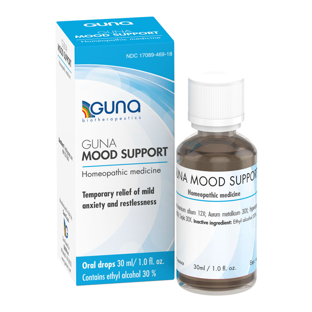 GUNA Mood Support - Homeopathic medicine for temporary relief of mild anxiety and restlessness