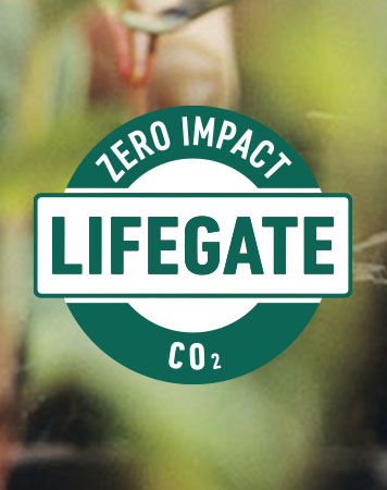GUNA LifeGate Project Logo - Zero Impact CO2
